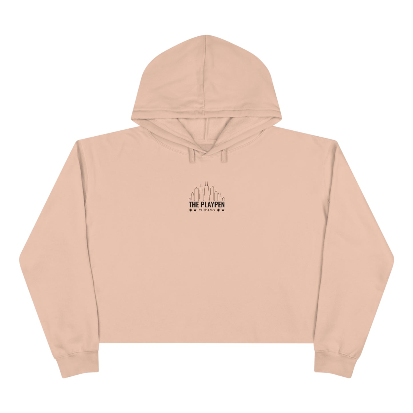 Playpen Crop Hoodie - Pale Pink